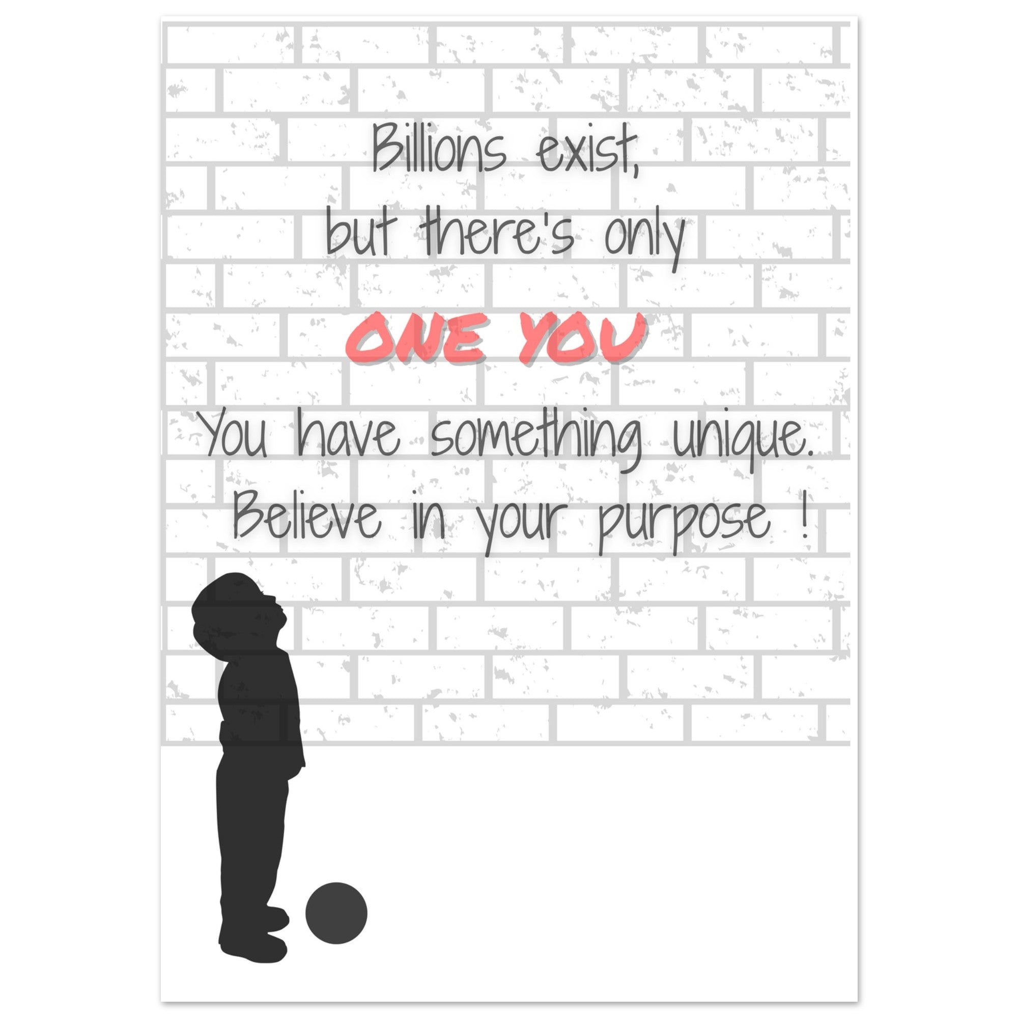 Believe in Your Purpose Poster – Inspirational Wall Art – Motivational Quote Print
