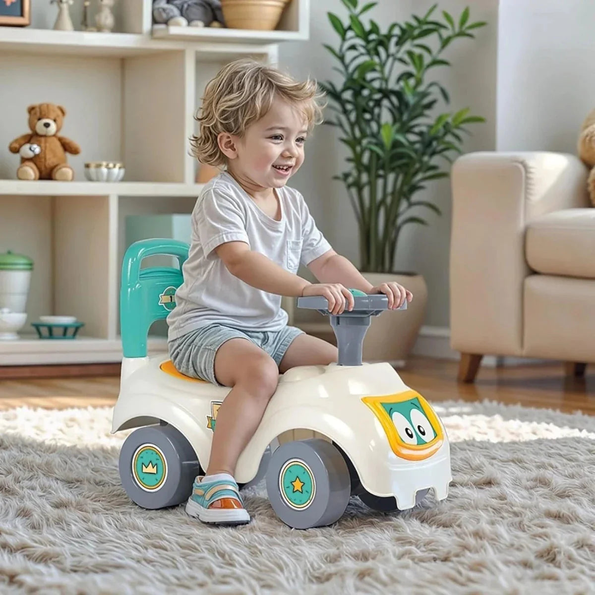 Dolu Sit N Ride-On - White