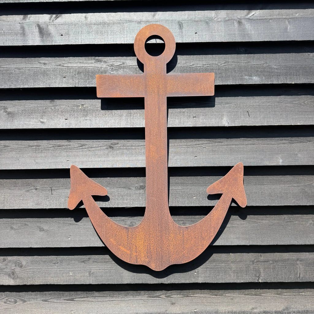 Rustic Warehouse Norfolk Large Rusty Metal Anchor Garden Wall Decoration