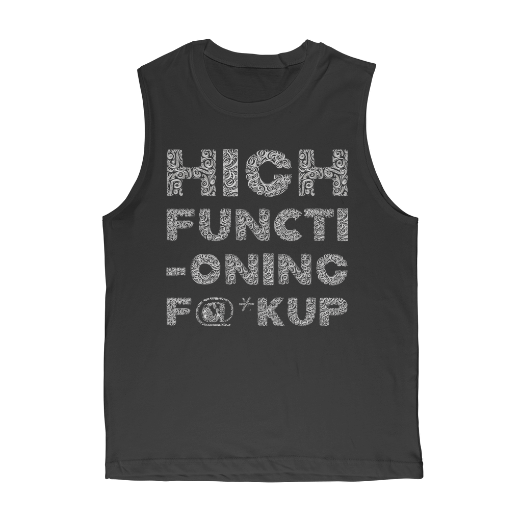 Gothic Attitude Cotton Muscle Top – Sleeveless Ribbed Knit Tank