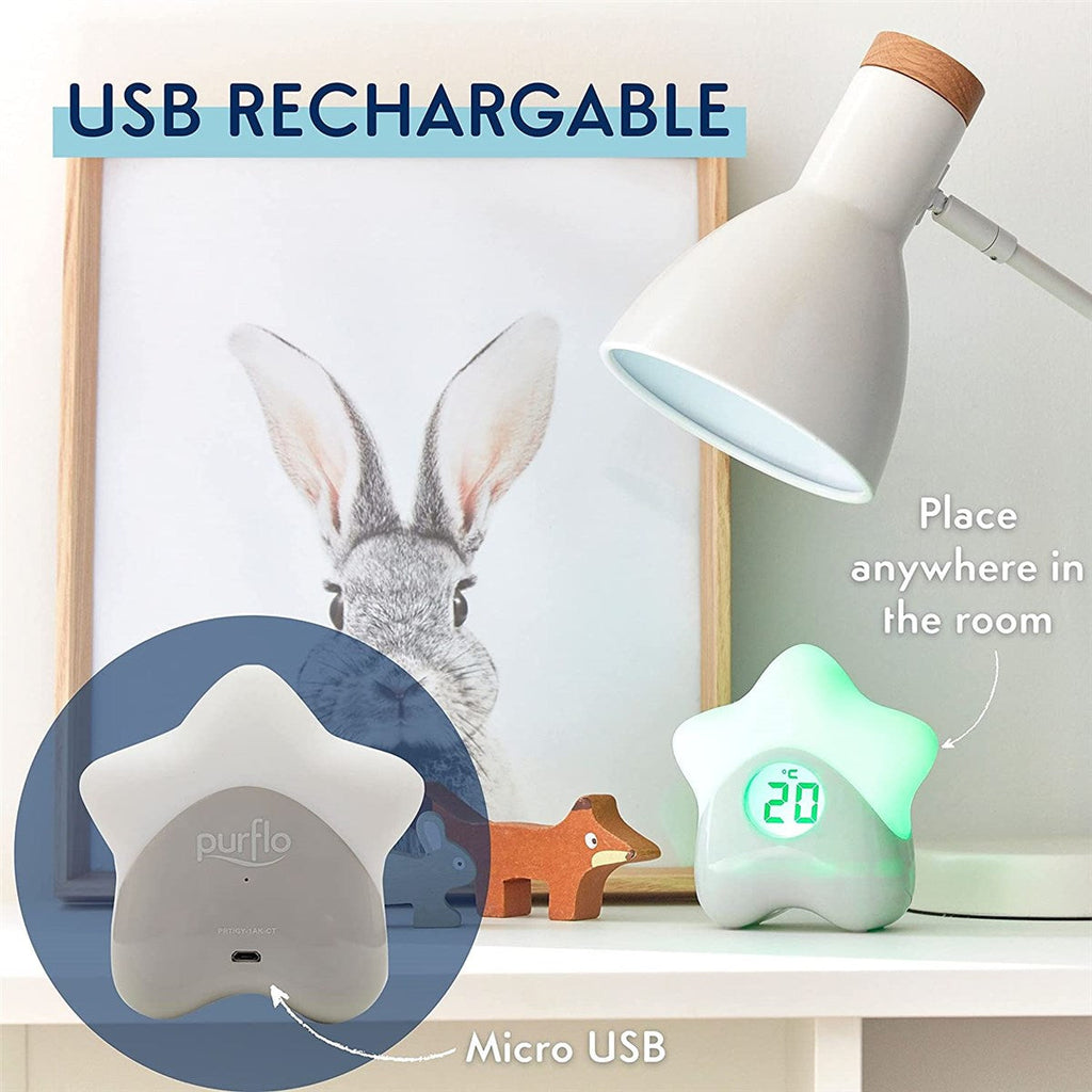 PurFlo Starlight Colour Changing Room Thermometer