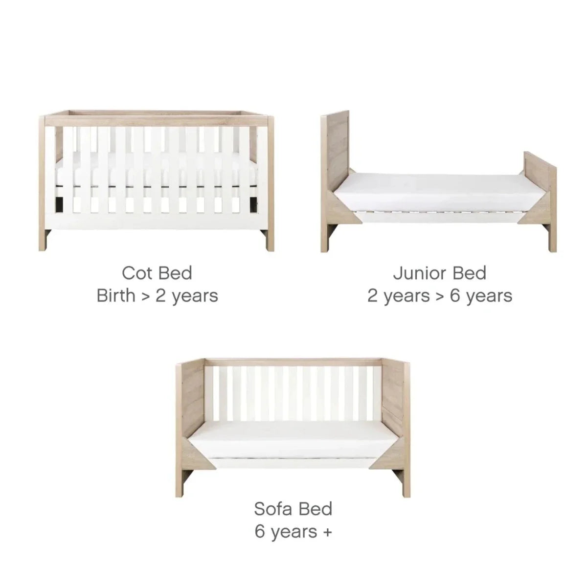 Tutti Bambini Modena 2 pcs Room Set - White/Oak