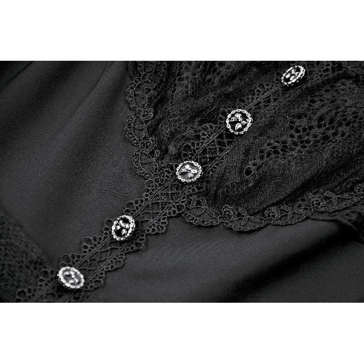 Dark in Love Black Gothic Lolita Dress – Lace Bow Sweet Style