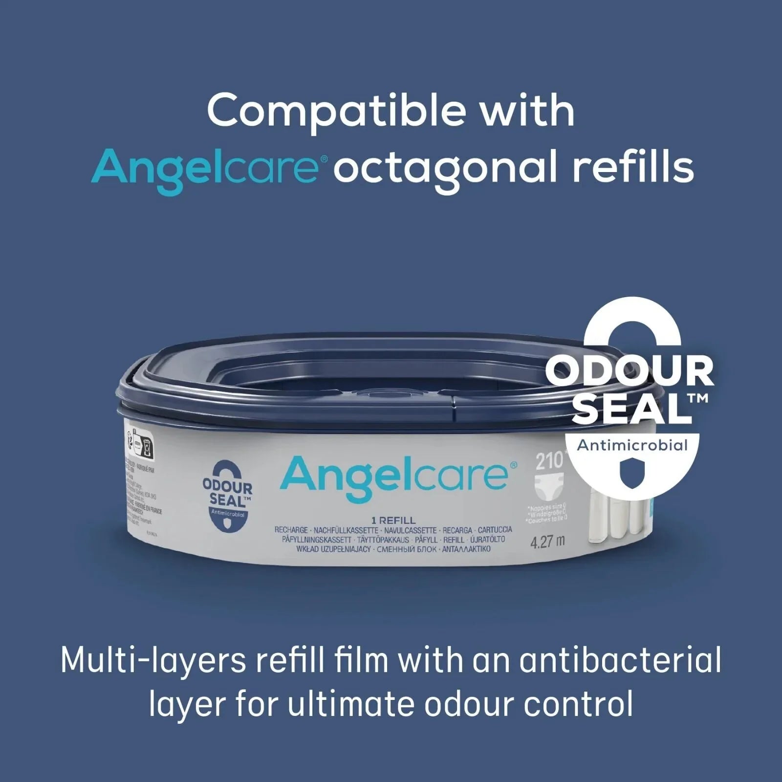 Angelcare Classic XL Nappy Bin with 1 Refill