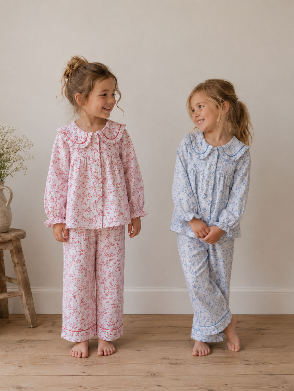 Pink Paisley Organic Muslin Pyjamas