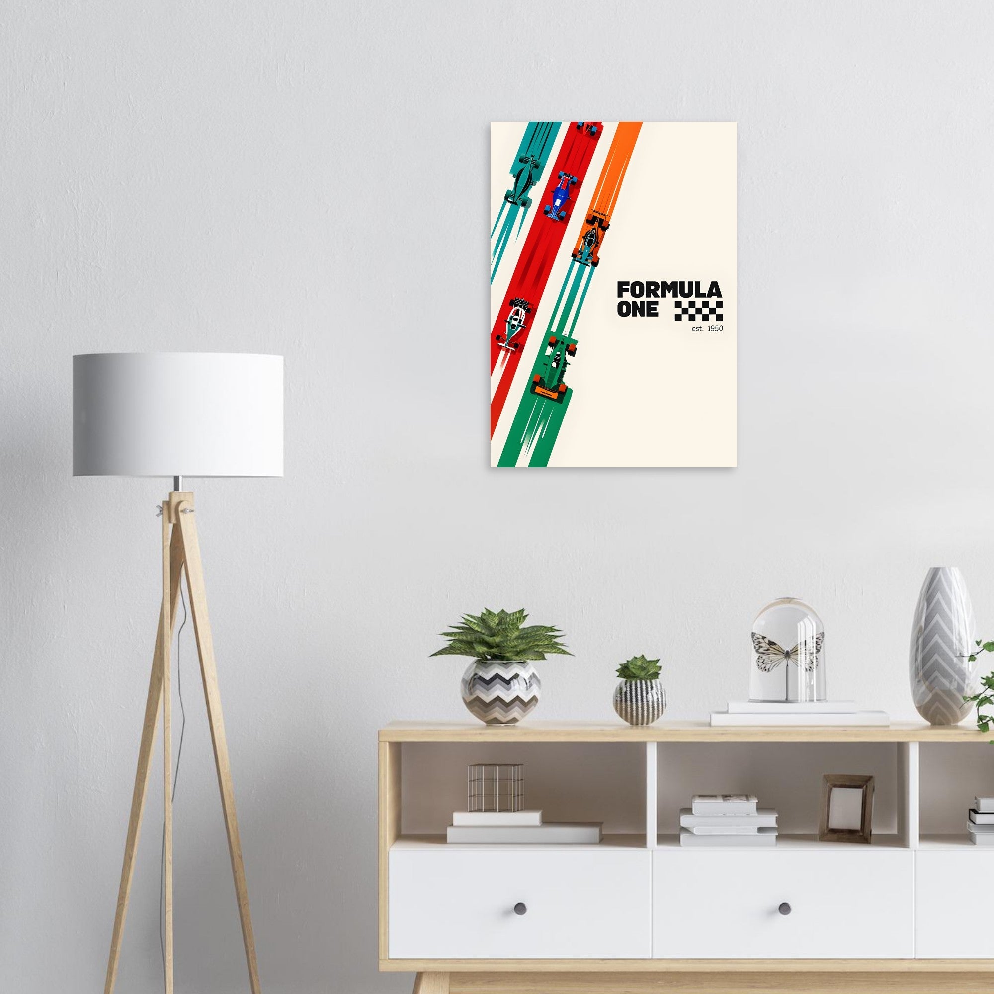 Retro Racing Poster - Vintage Matte Wall Art | Classic Car Motorsport Print for Home Decor