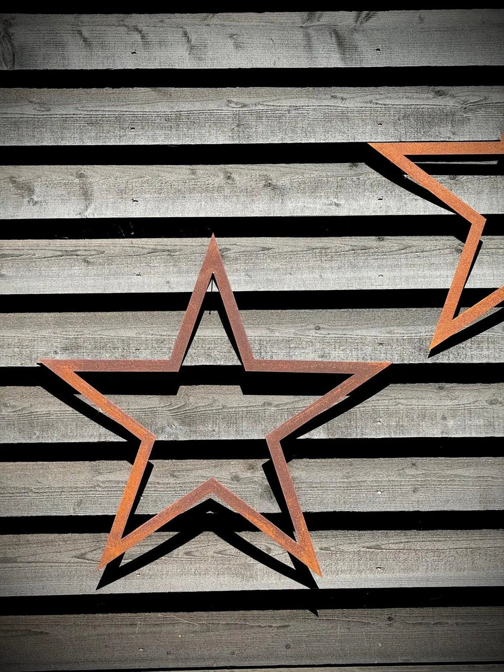 Rustic Warehouse Norfolk Large Rusty Metal Barn Stars - Set of 3