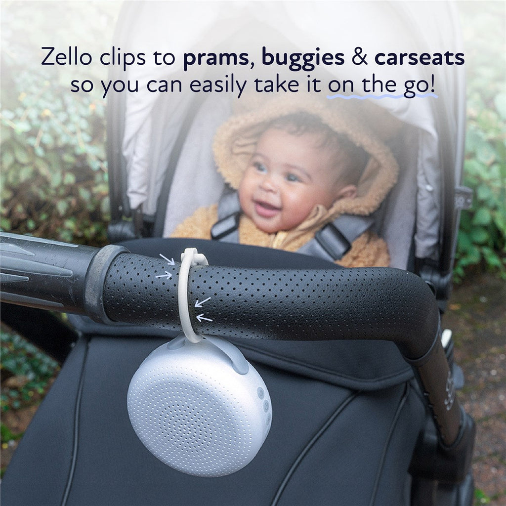 Zello Portable White Noise Machine 30 Soothing Sounds 7 Colour Moon Nightlight Sleep Timer 20hr Battery Voice Record Memory Function Sleep Timer Sound Machine Travel Pram Pushchair Cot Nursery