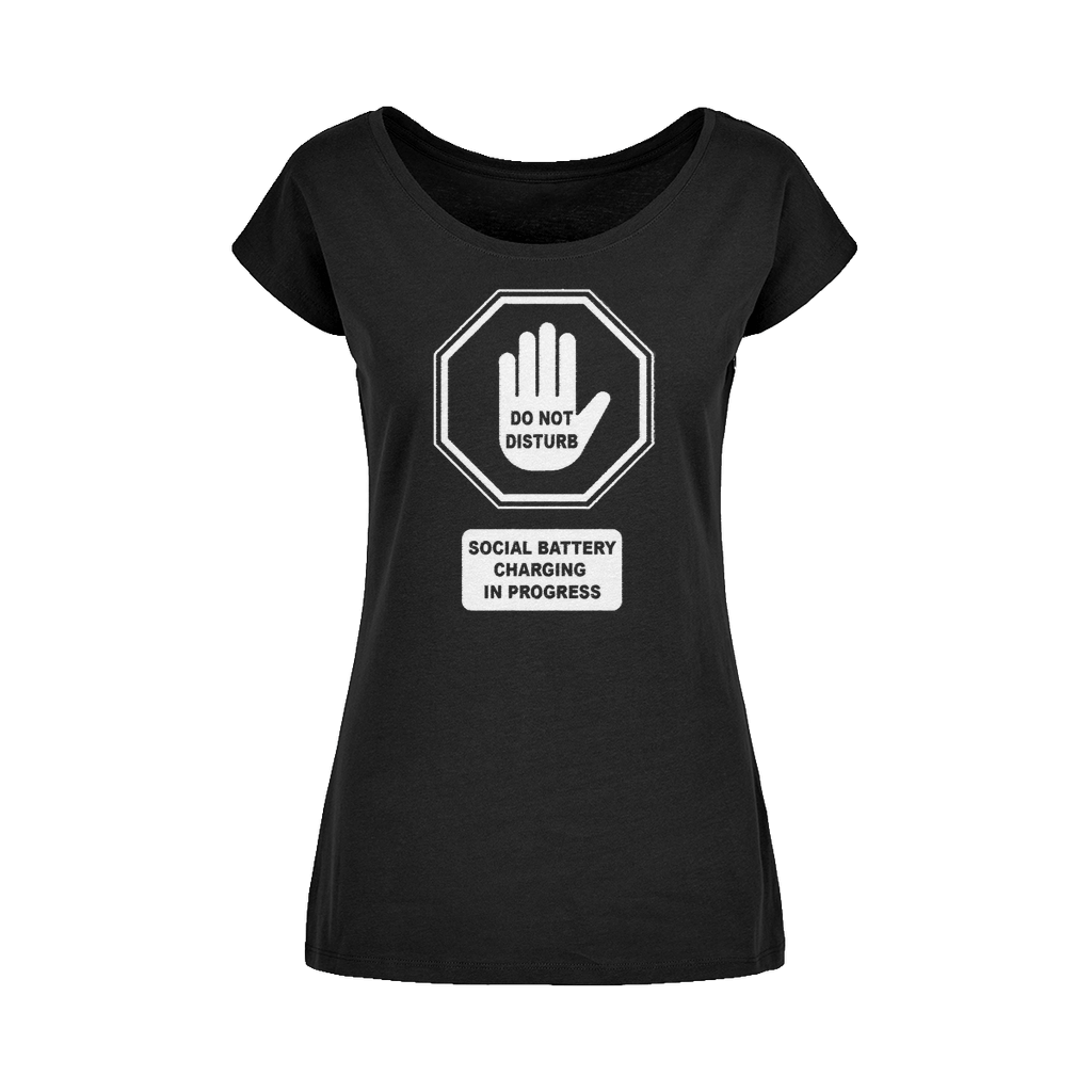 Gothic Attitude Do Not Disturb Women's Wide Neck Cotton T-Shirt