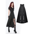 Dark in Love Gothic Long Skirt – High Waist Lace Inset Flowing Skirt