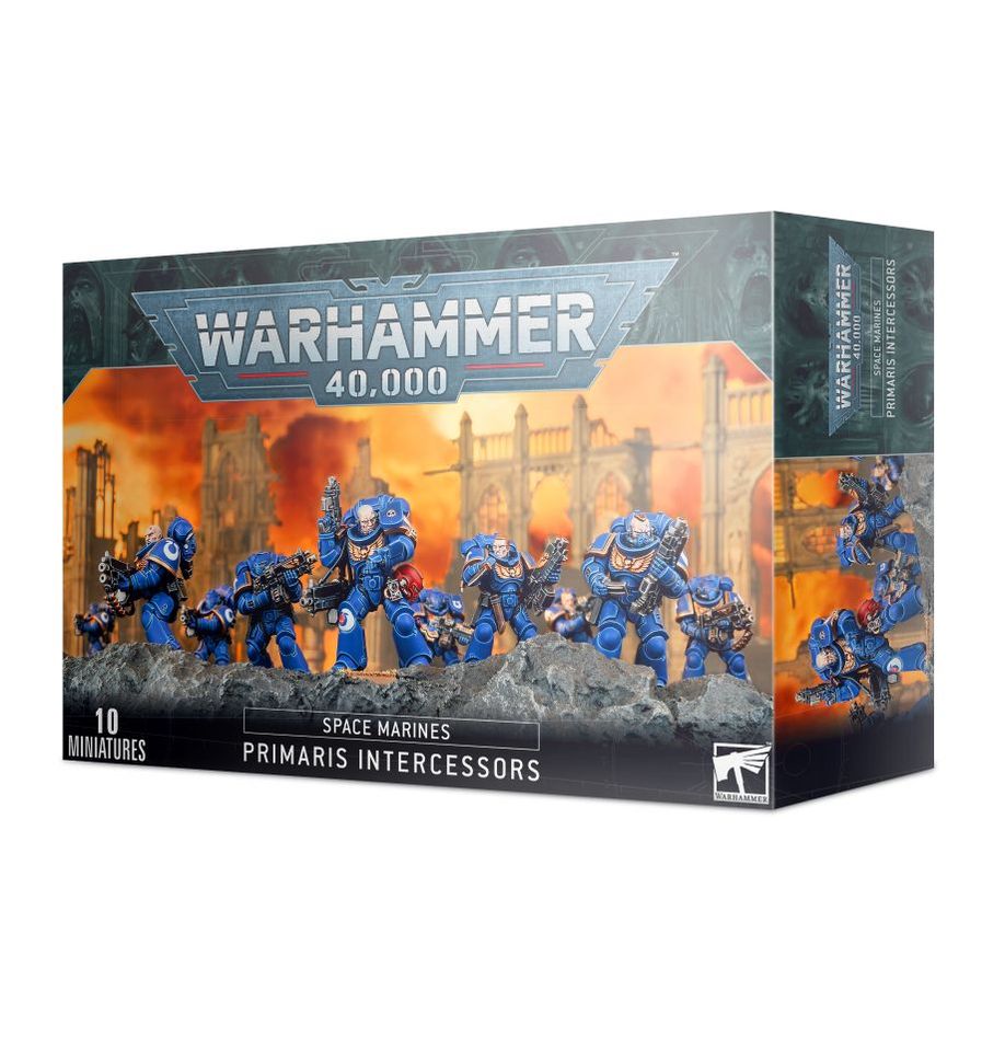 Warhammer 40k Space Marines Primaris Intercessors - 10 Miniature Kit