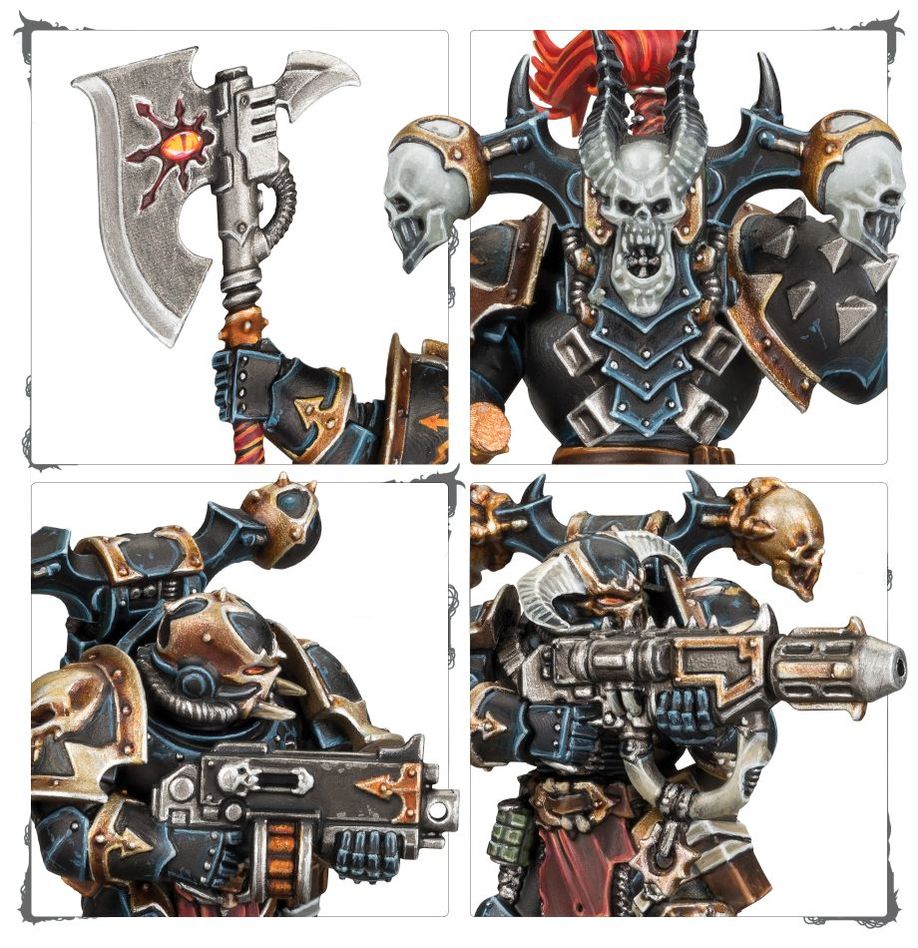 Warhammer 40k Chaos Space Marines: Legionaries - 10 Miniature Set