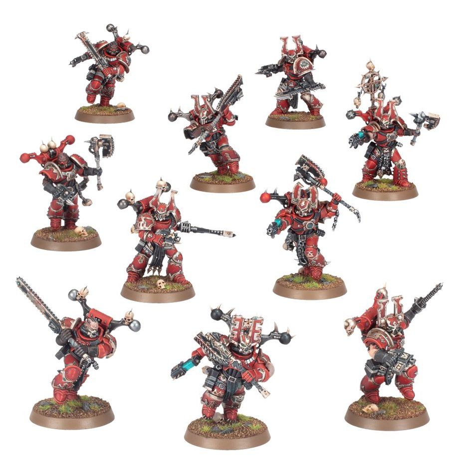 Warhammer 40k World Eaters: Khorne Berzerkers - 10 Miniature Set
