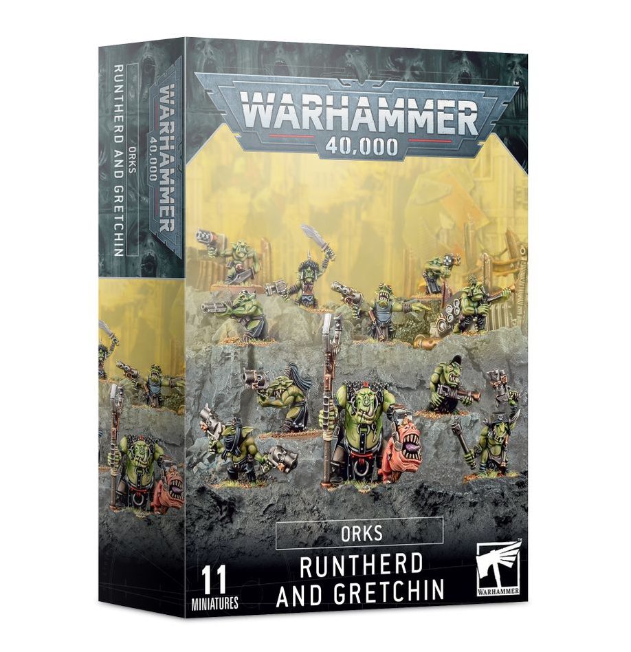 Warhammer 40k Orks: Runtherd and Gretchin - 11 Miniature Box Set