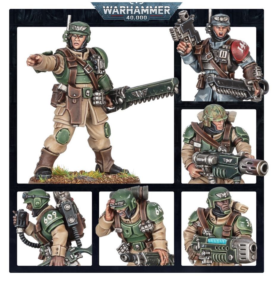 Warhammer 40k Astra Militarum: Cadian Shock Troops - 10 Miniatures