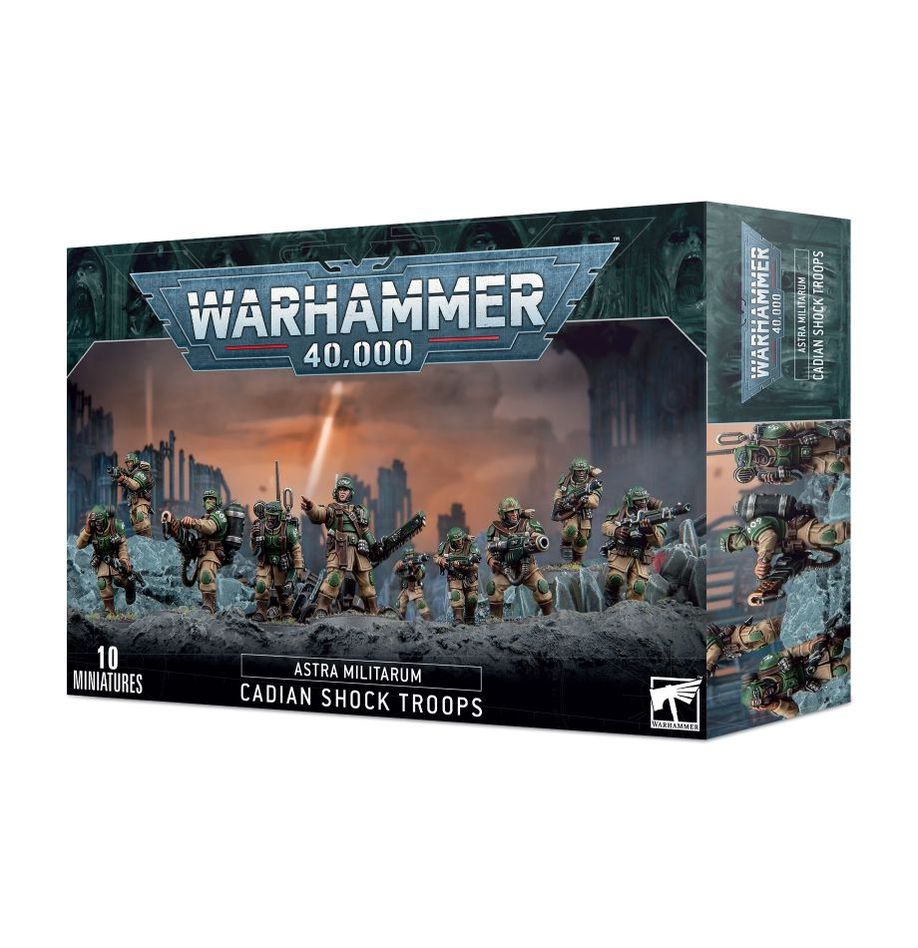 Warhammer 40k Astra Militarum: Cadian Shock Troops - 10 Miniatures