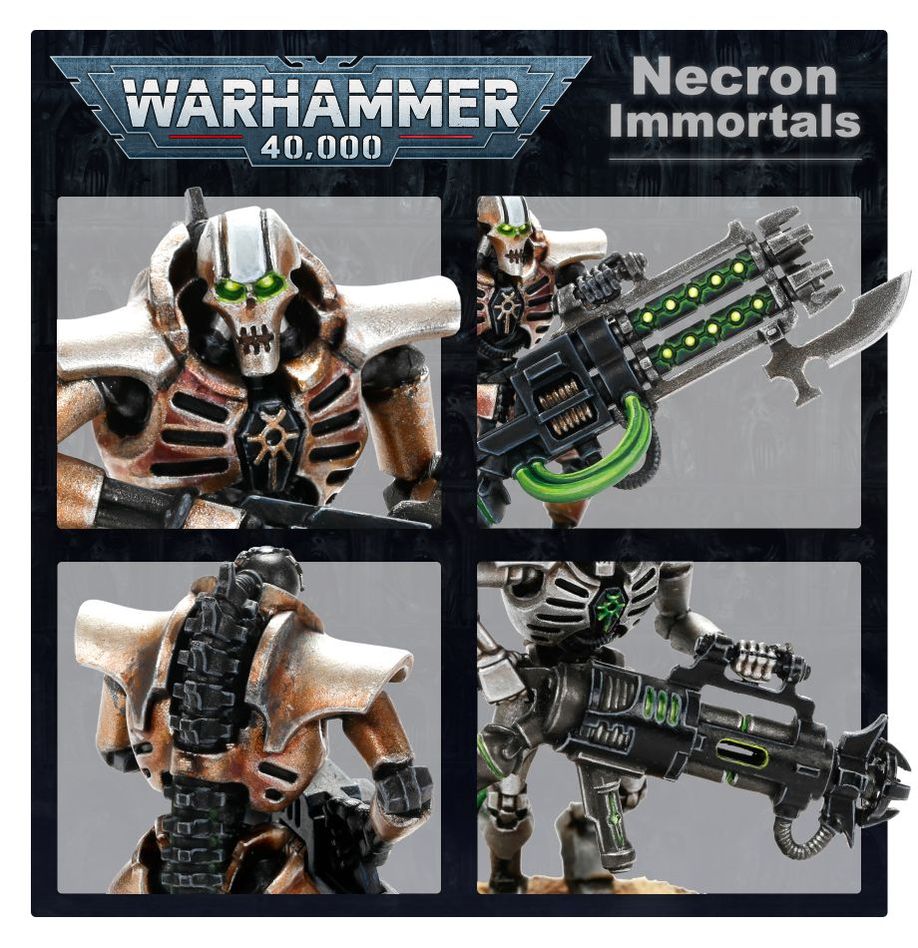 Warhammer 40k Necron Immortals or Deathmarks - 5 Miniature Set