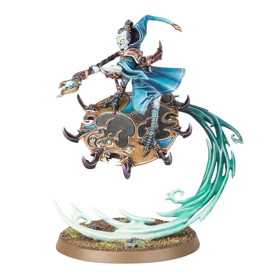 Warhammer Age of Sigmar: Magister on Disc of Tzeentch Miniature