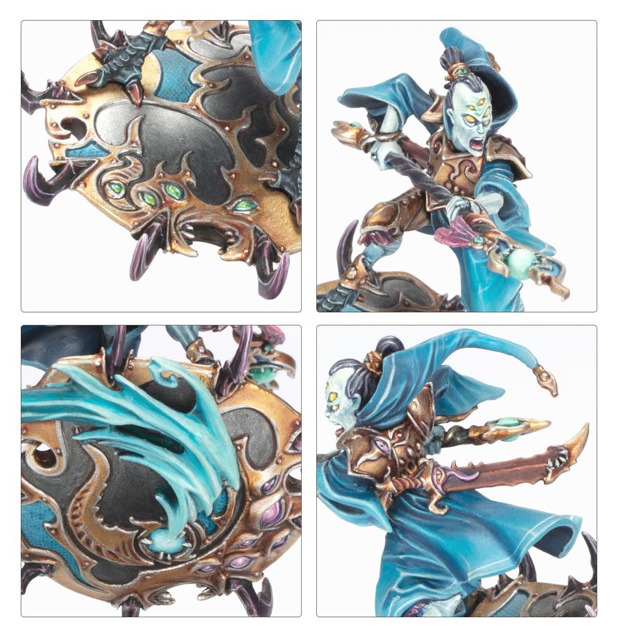 Warhammer Age of Sigmar: Magister on Disc of Tzeentch Miniature