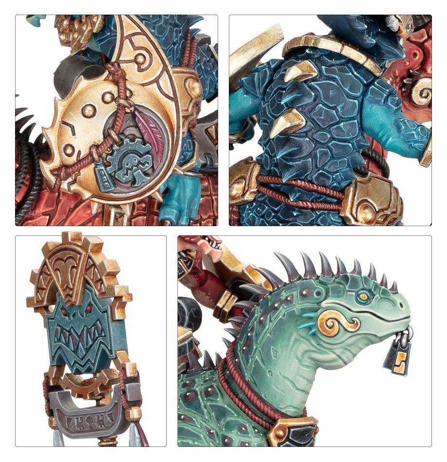 Warhammer Seraphon: Aggradon Lancers – Miniature Cavalry Set