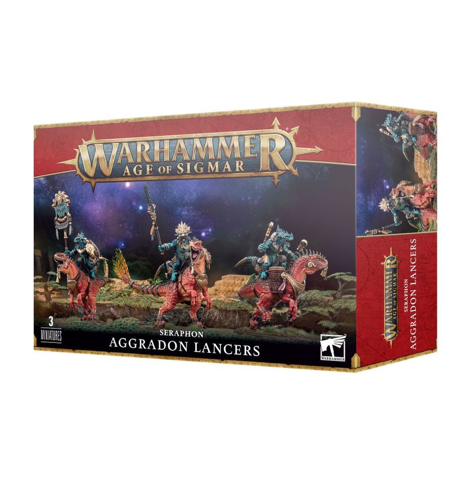 Warhammer Seraphon: Aggradon Lancers – Miniature Cavalry Set