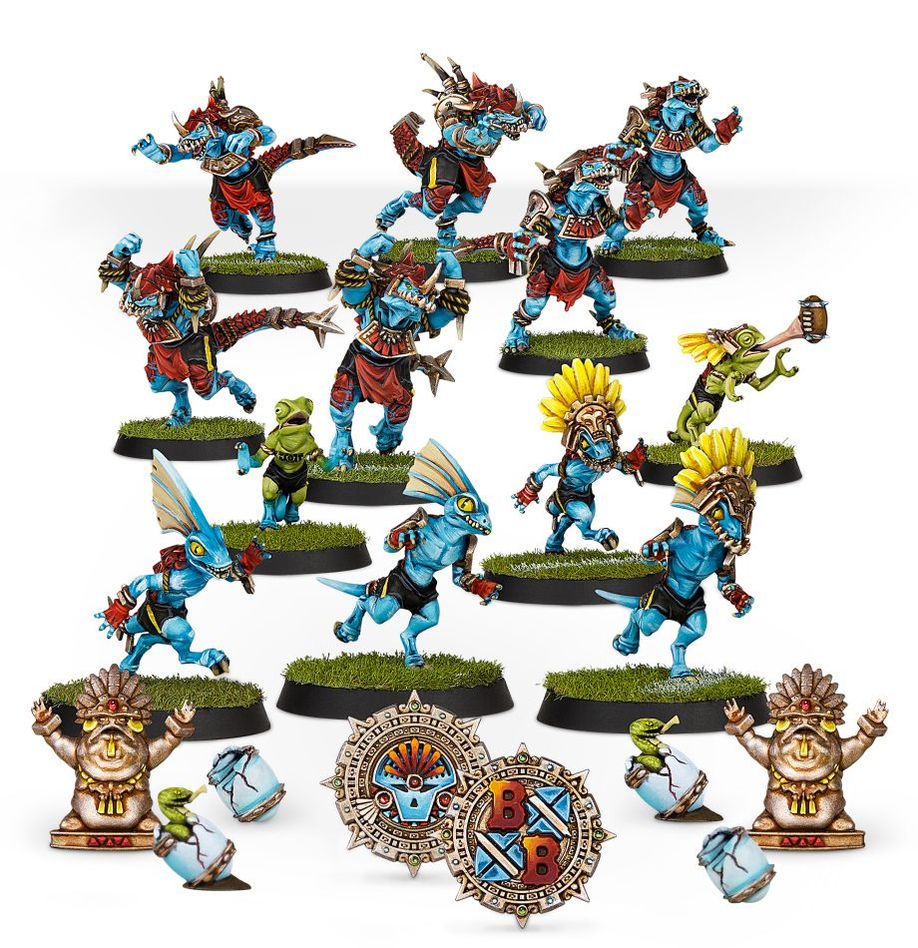 Lizardmen Blood Bowl Team: Gwaka'moli Crater Gators Miniatures Kit
