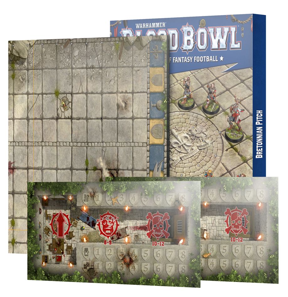 Blood Bowl Bretonnian Pitch & Dugouts – Double-Sided Game Board