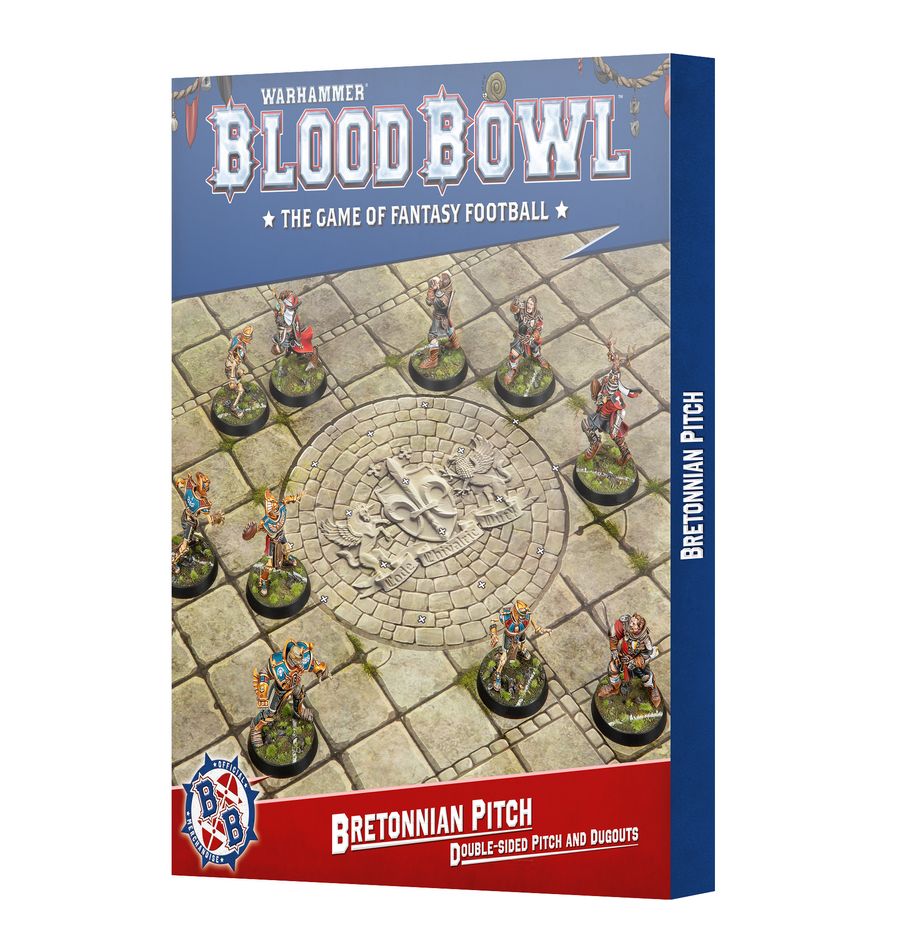 Blood Bowl Bretonnian Pitch & Dugouts – Double-Sided Game Board