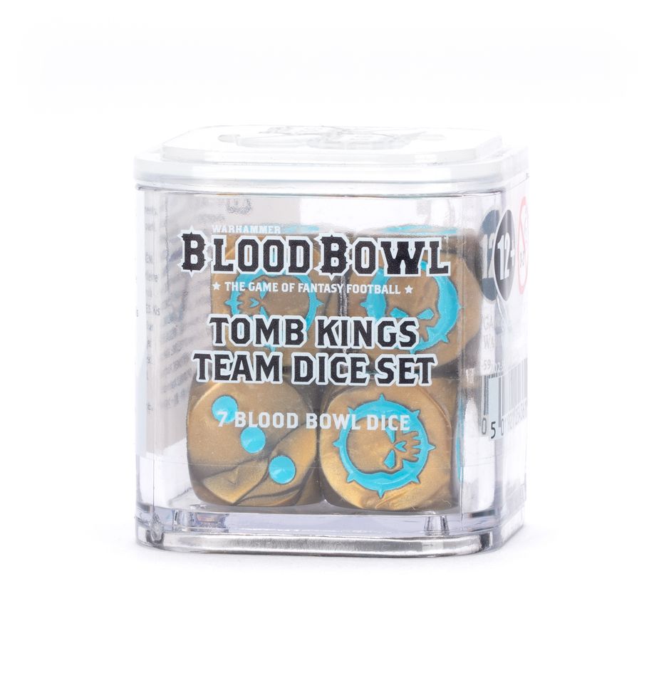 Snaps Blood Bowl Tomb Kings Team Dice Set – Gold and Brown Swirl 7pc