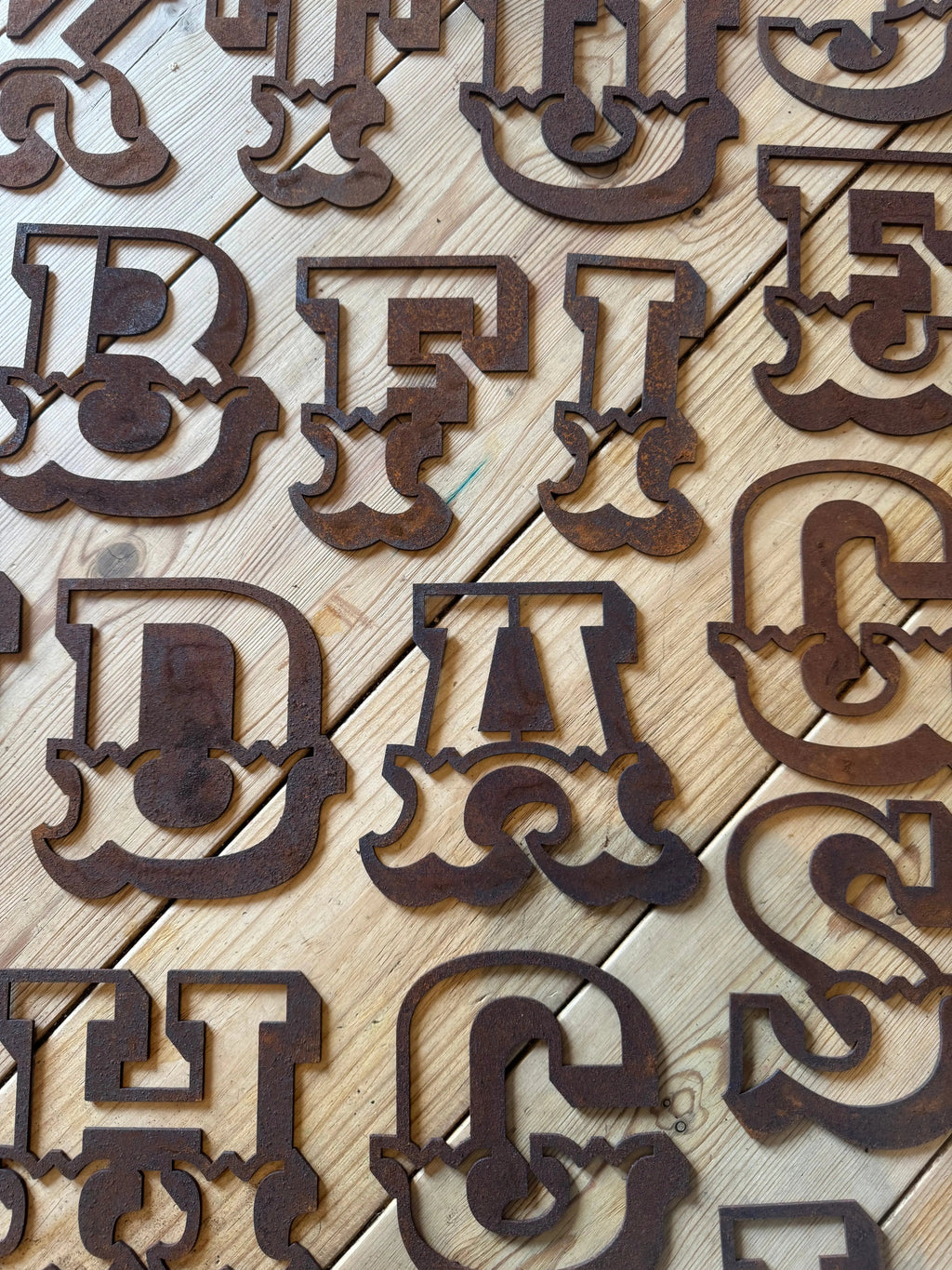 Rustic Metal Carnival Letters – 5 Inch Steel Wall Decor | Rustic Warehouse