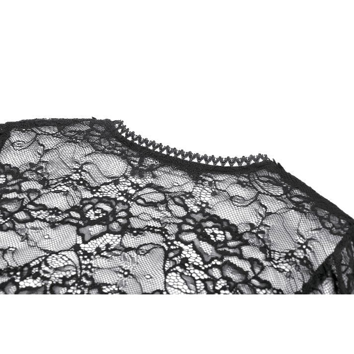 Dark In Love Lilith Gothic 3D Lace Bell Sleeve Cape – Floral Shrug