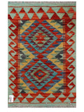 Maimana Afghanistan Kilim Rug - 84 x 54 cm