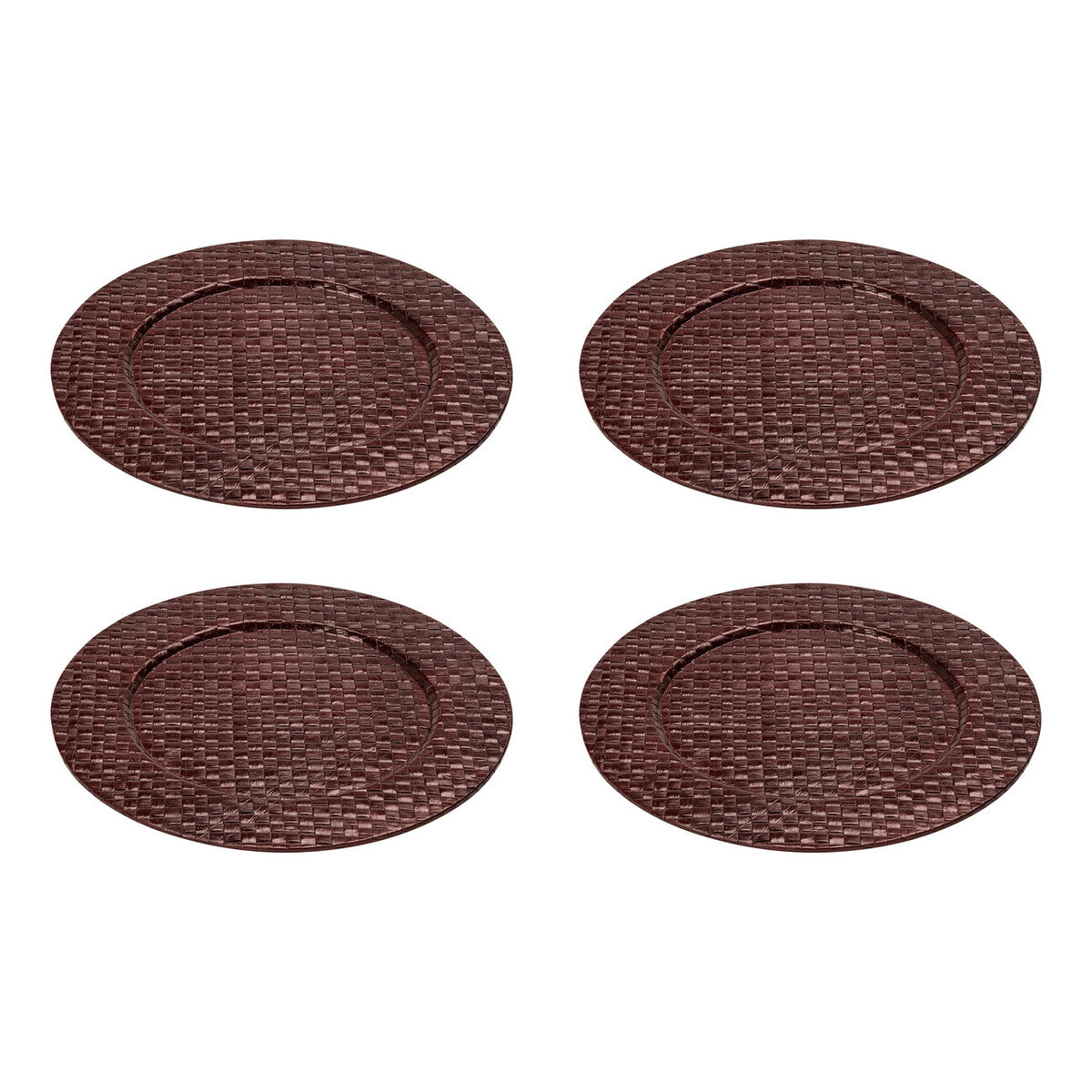 Orsina Pandanus Brown Charger Plate – Woven Rustic Table Decor