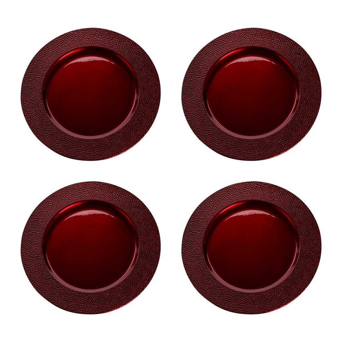 Orsina Paxton Red Charger Plate – Pebble Effect Polypropylene Tableware