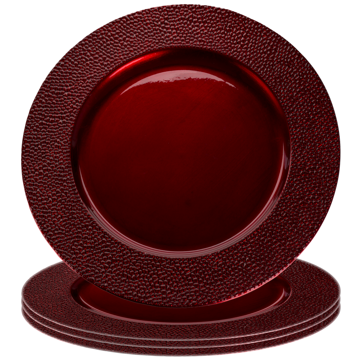 Orsina Paxton Red Charger Plate – Pebble Effect Polypropylene Tableware