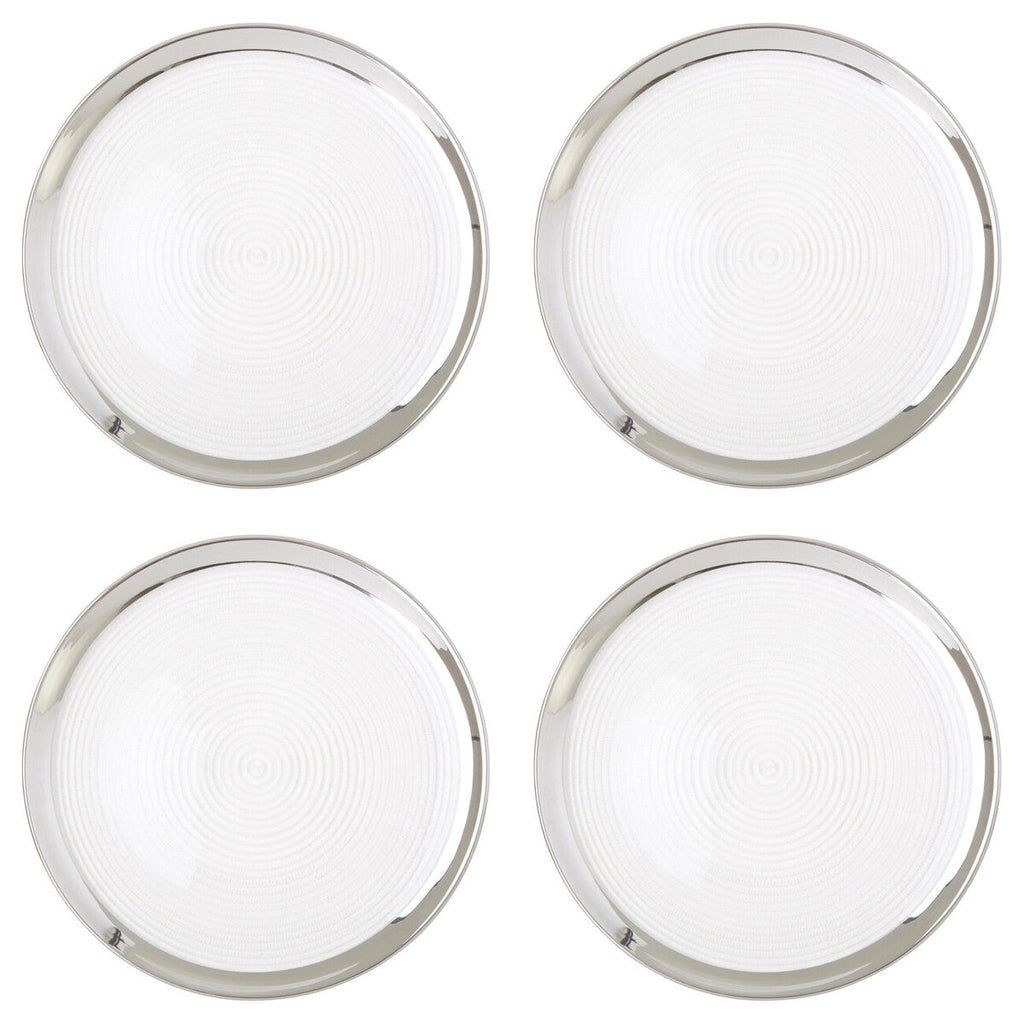 Orsina Ida Embossed Coupe Charger Plates – 32cm Modern Set of 4