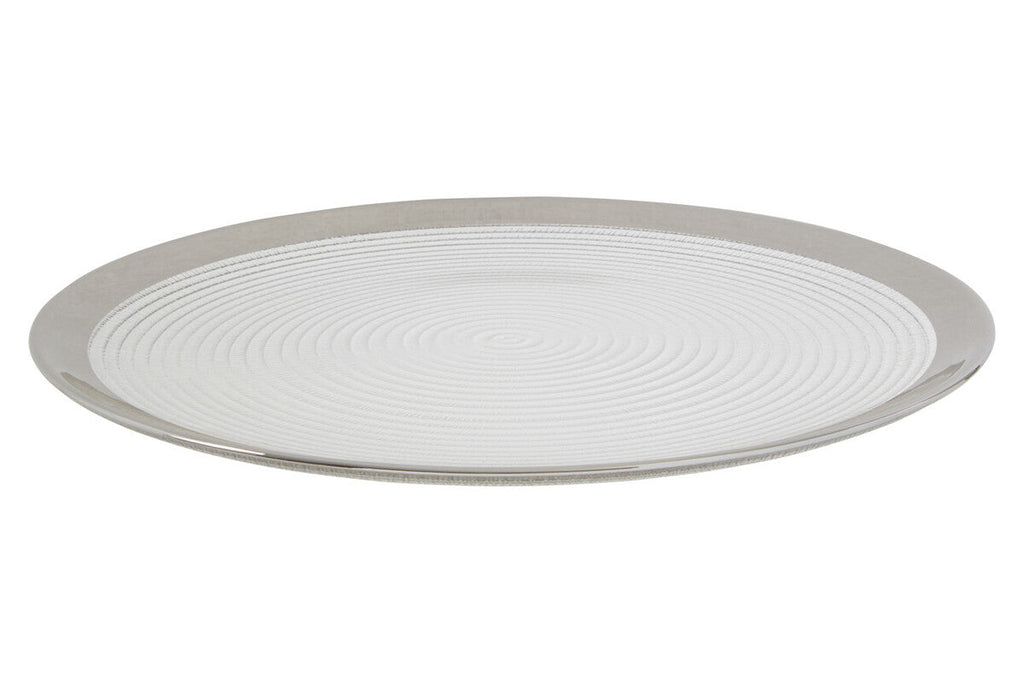 Orsina Ida Embossed Coupe Charger Plates – 32cm Modern Set of 4