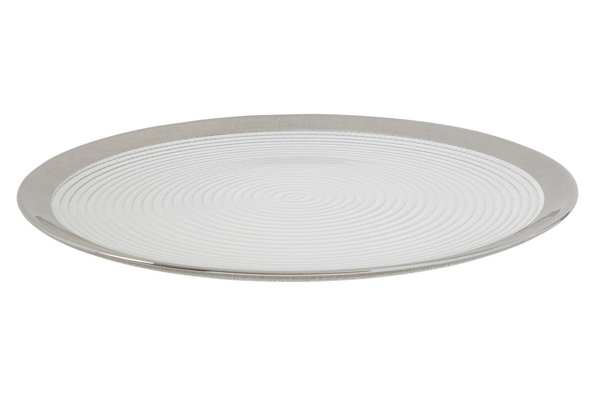 Orsina Ida Embossed Coupe Charger Plates – 32cm Modern Set of 4