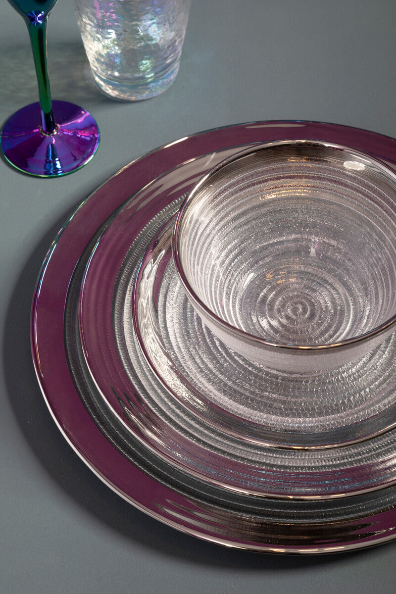 Orsina Ida Embossed Coupe Charger Plates – 32cm Modern Set of 4