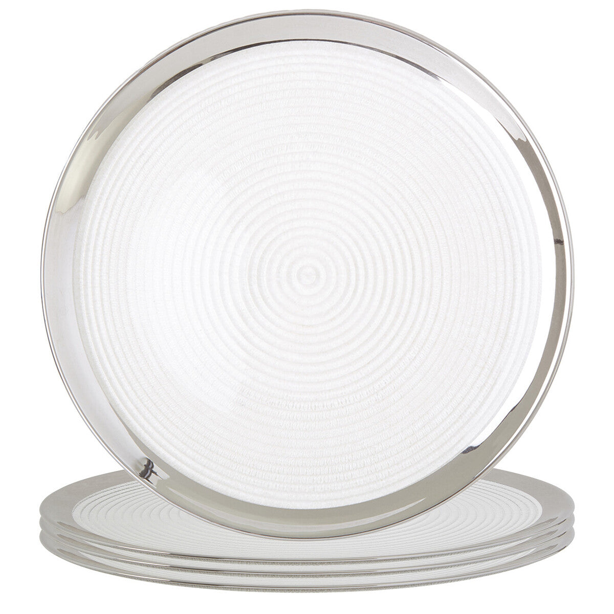 Orsina Ida Embossed Coupe Charger Plates – 32cm Modern Set of 4