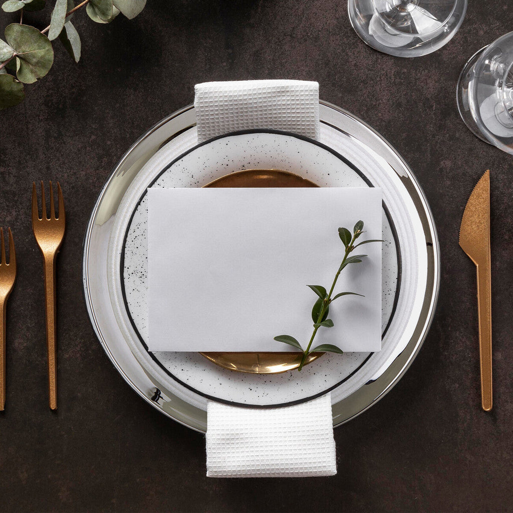Orsina Ida Embossed Coupe Charger Plates – 32cm Modern Set of 4