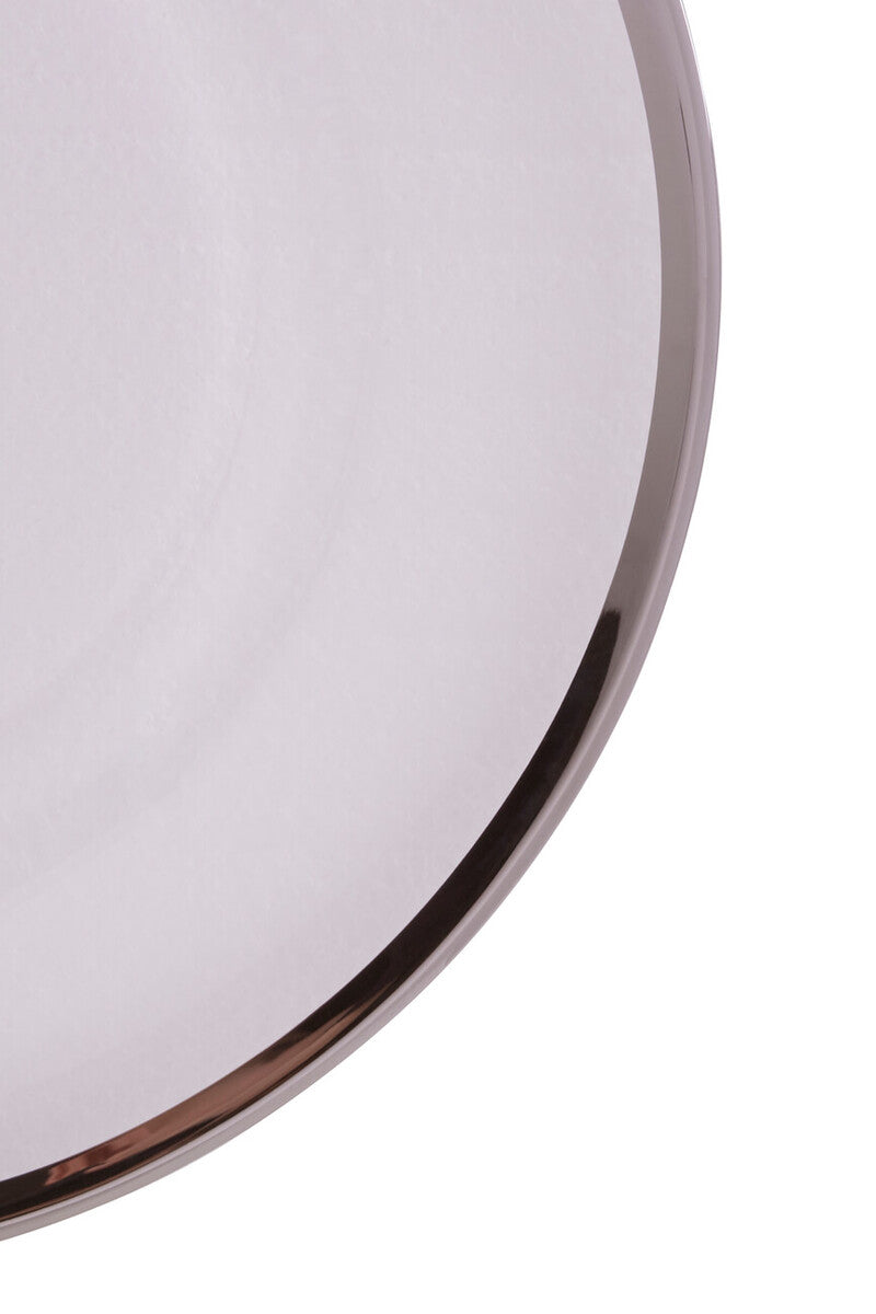 Orsina Ida Silver Rim Charger Plates – Set of 4 Plain 33cm Tableware