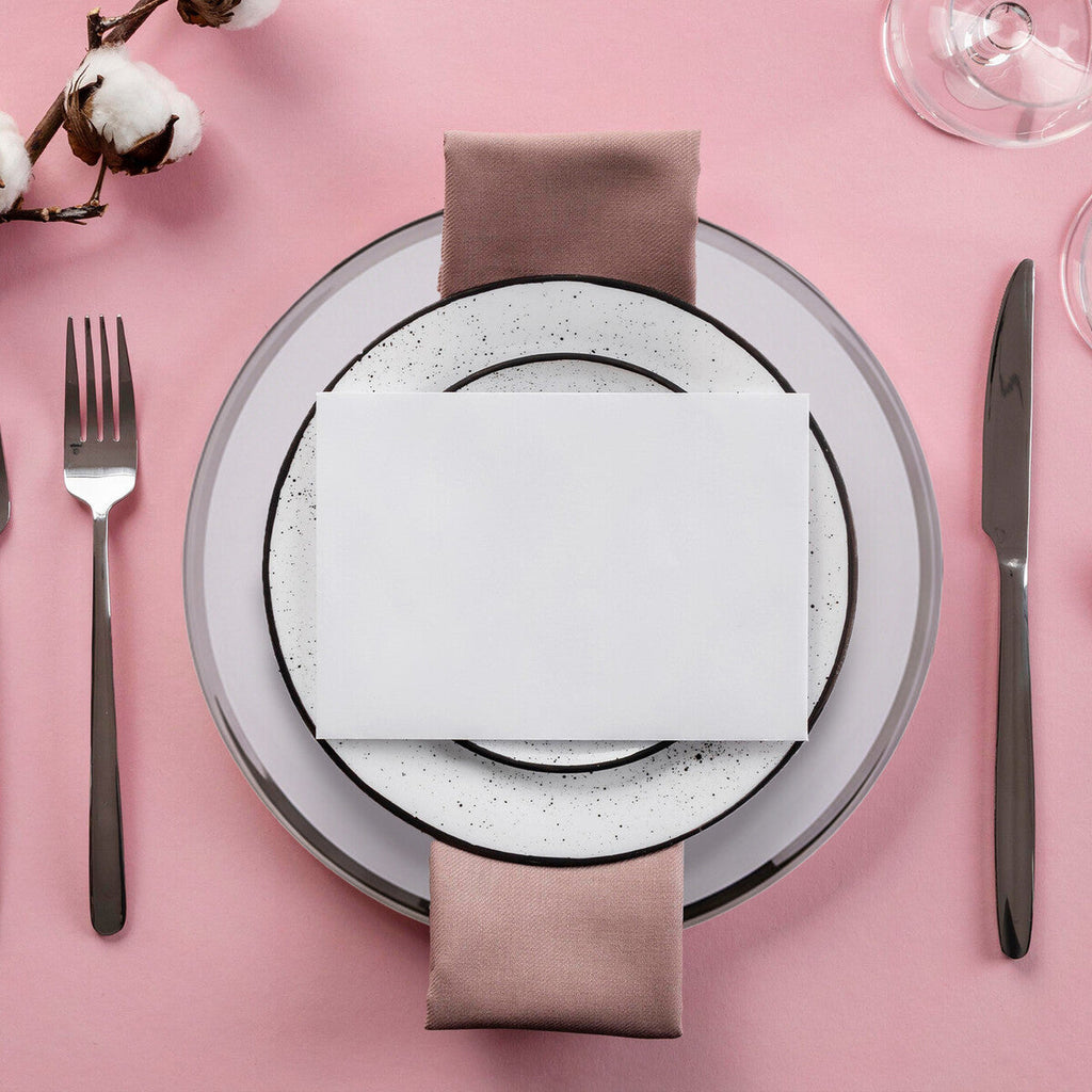 Orsina Ida Silver Rim Charger Plates – Set of 4 Plain 33cm Tableware