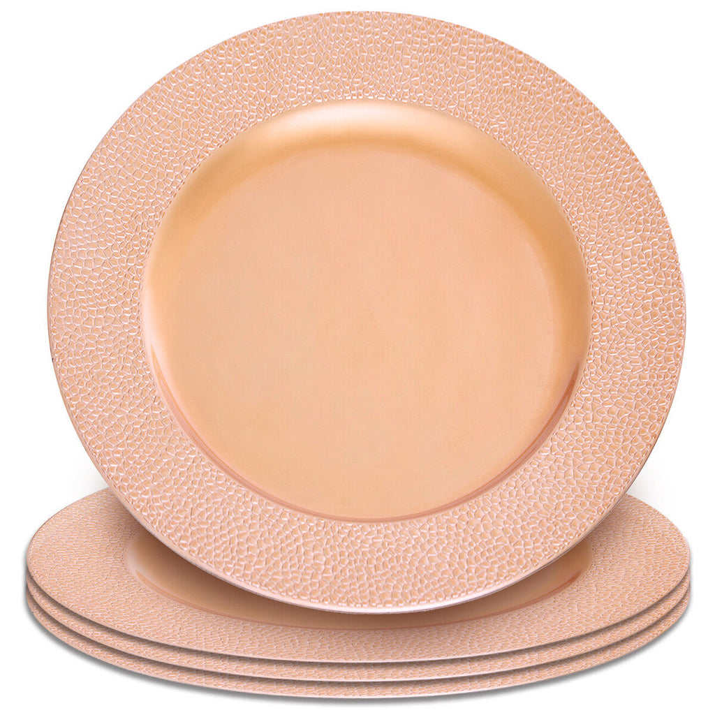 Orsina Rose Gold Pebble Effect Charger Plate | Elegant Table Decor