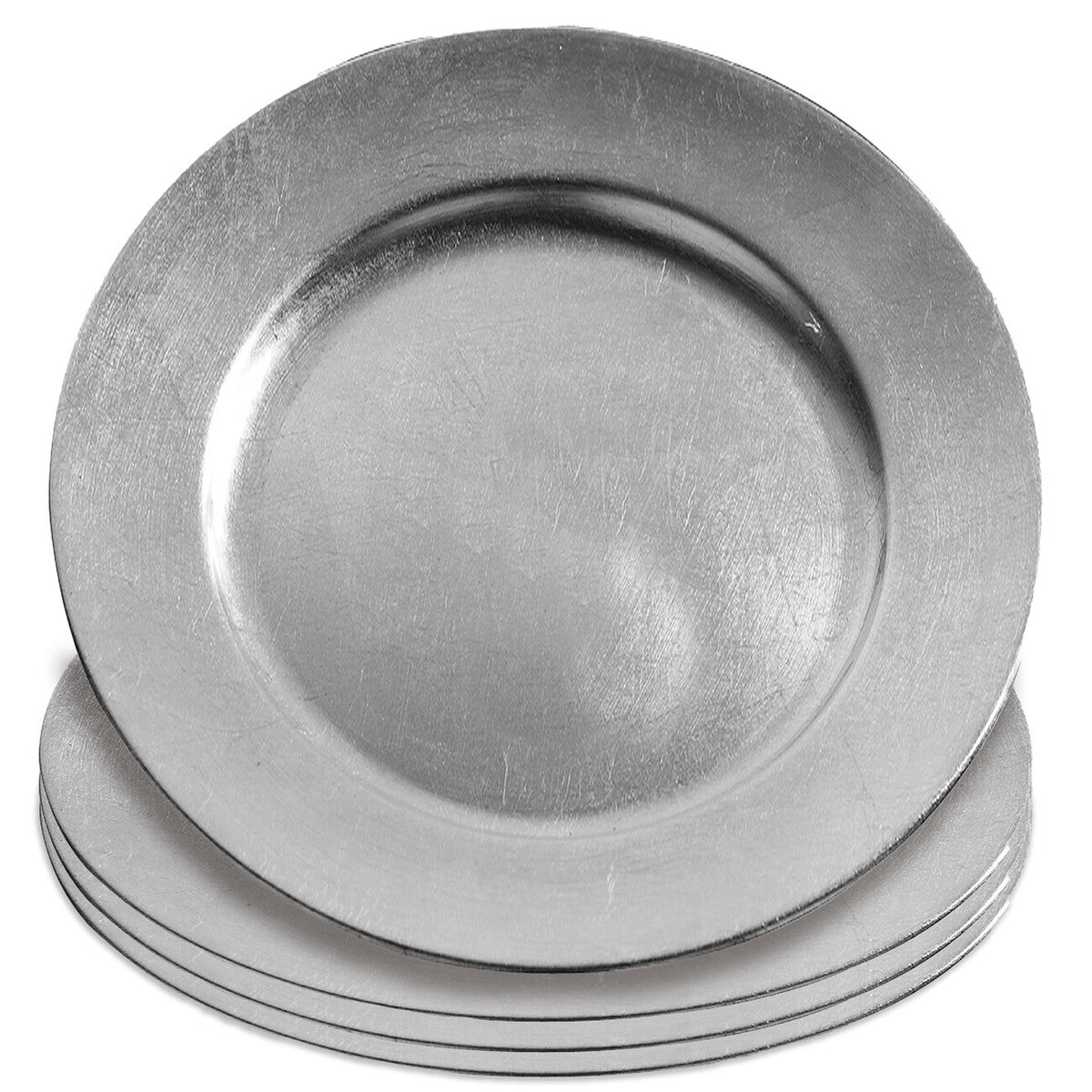Orsina Dia Silver Finish Charger Plate – 33cm Textured Table Decor