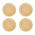 Orsina Gold Hammered Charger Plates – 33cm Round Table Decor, Set of 4