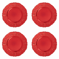 Orsina Baroque Charger Plates – Set of 4 Red 33cm Luxury Table Decor