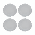 Orsina White Reef Charger Plates – Set of 4 Textured 33cm Table Decor