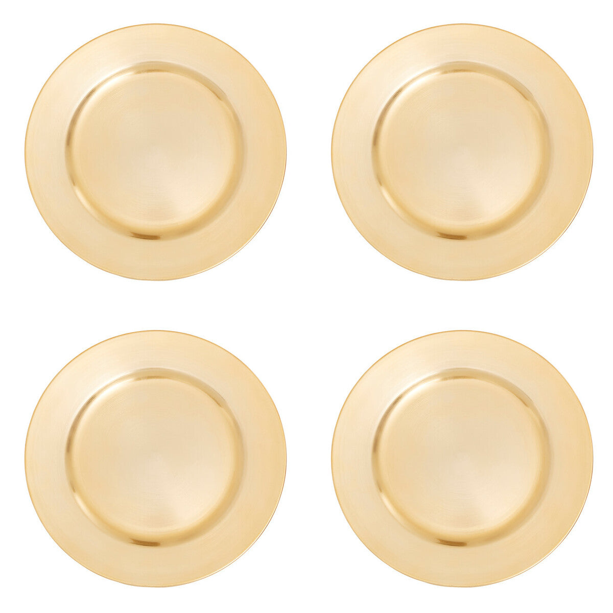 Orsina Gold Charger Plates – Set of 4 Modern 33cm Flat Table Decor
