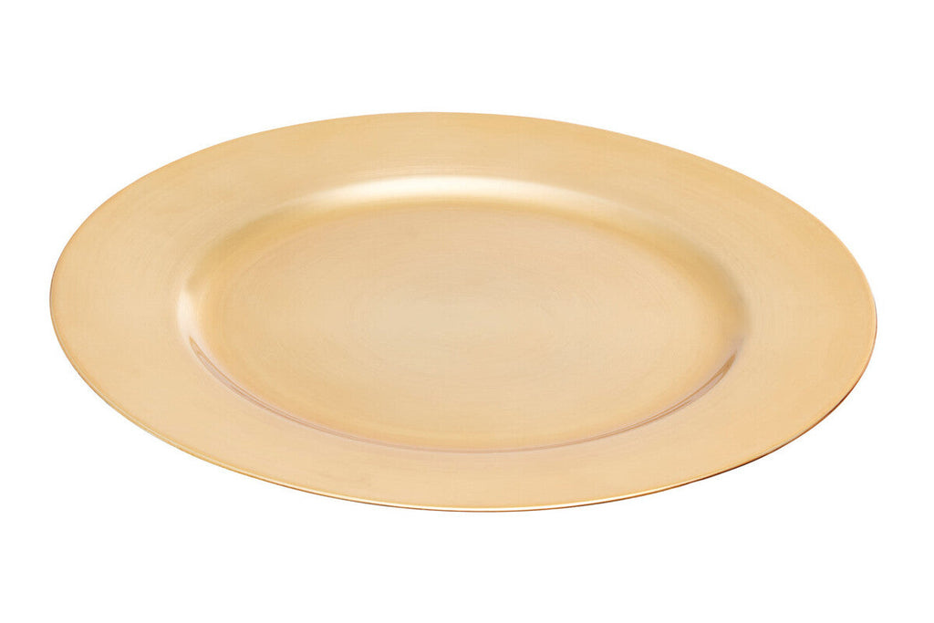 Orsina Gold Charger Plates – Set of 4 Modern 33cm Flat Table Decor